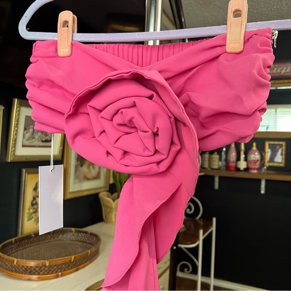 Ronny Kobo Strapless Floral Bandeau Top Size Small - Picture 3 of 8